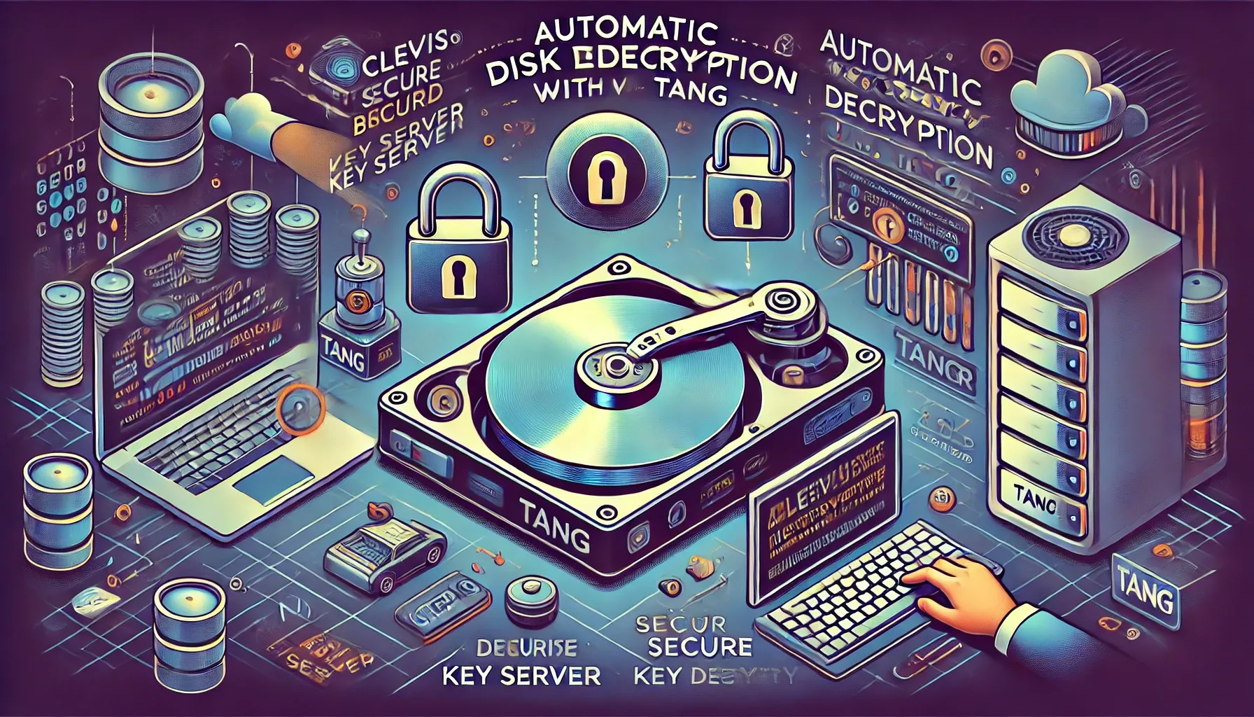 Automatic Disk Decryption with Tang